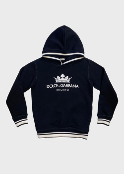 Чорне худі Dolce&Gabbana для хлопчиків, фото